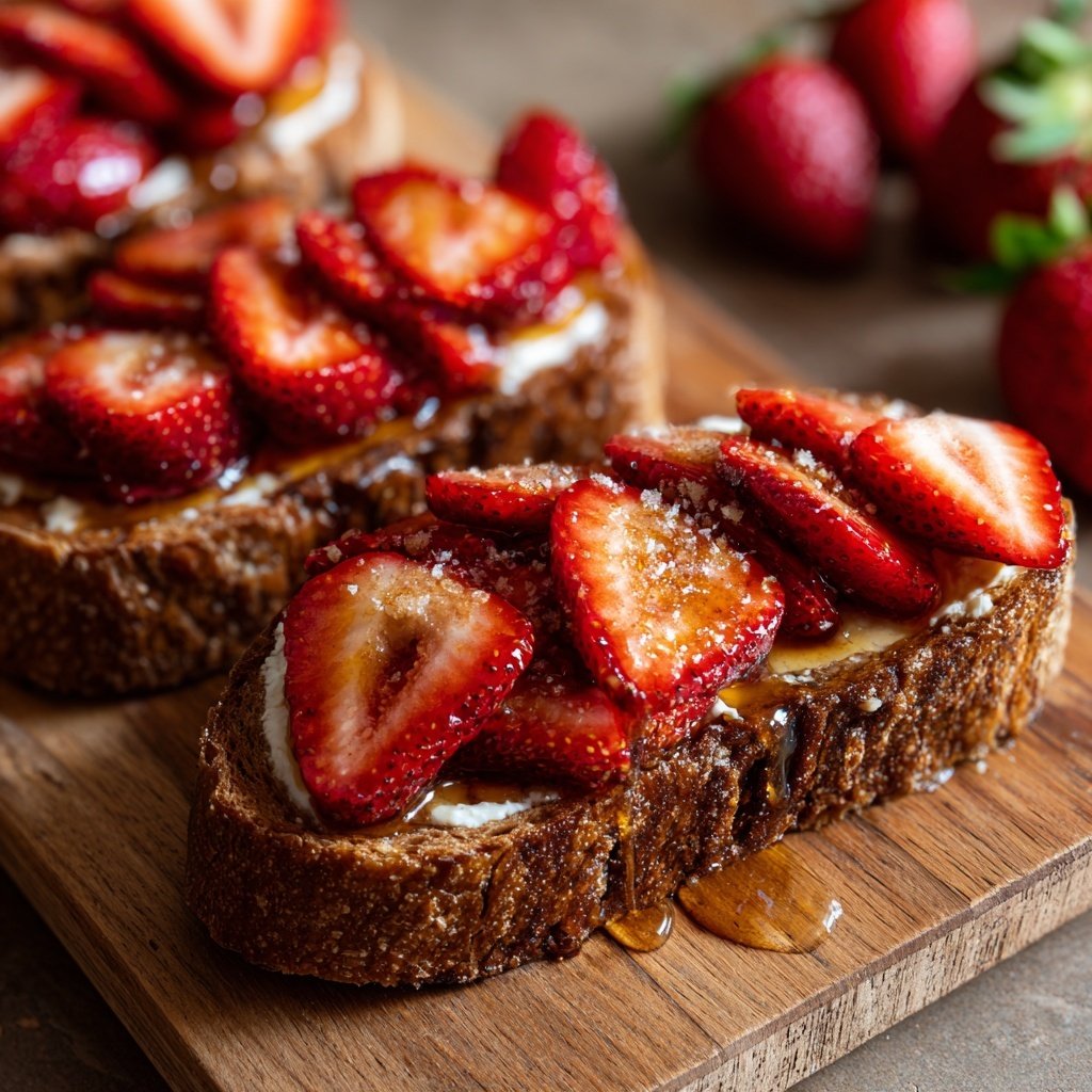 Almond Butter Strawberry Toast