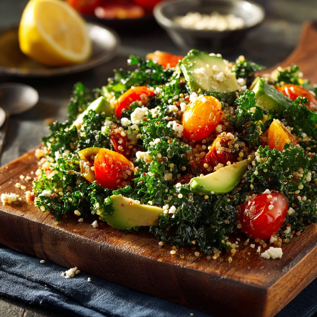 Simple Kale and Quinoa Salad