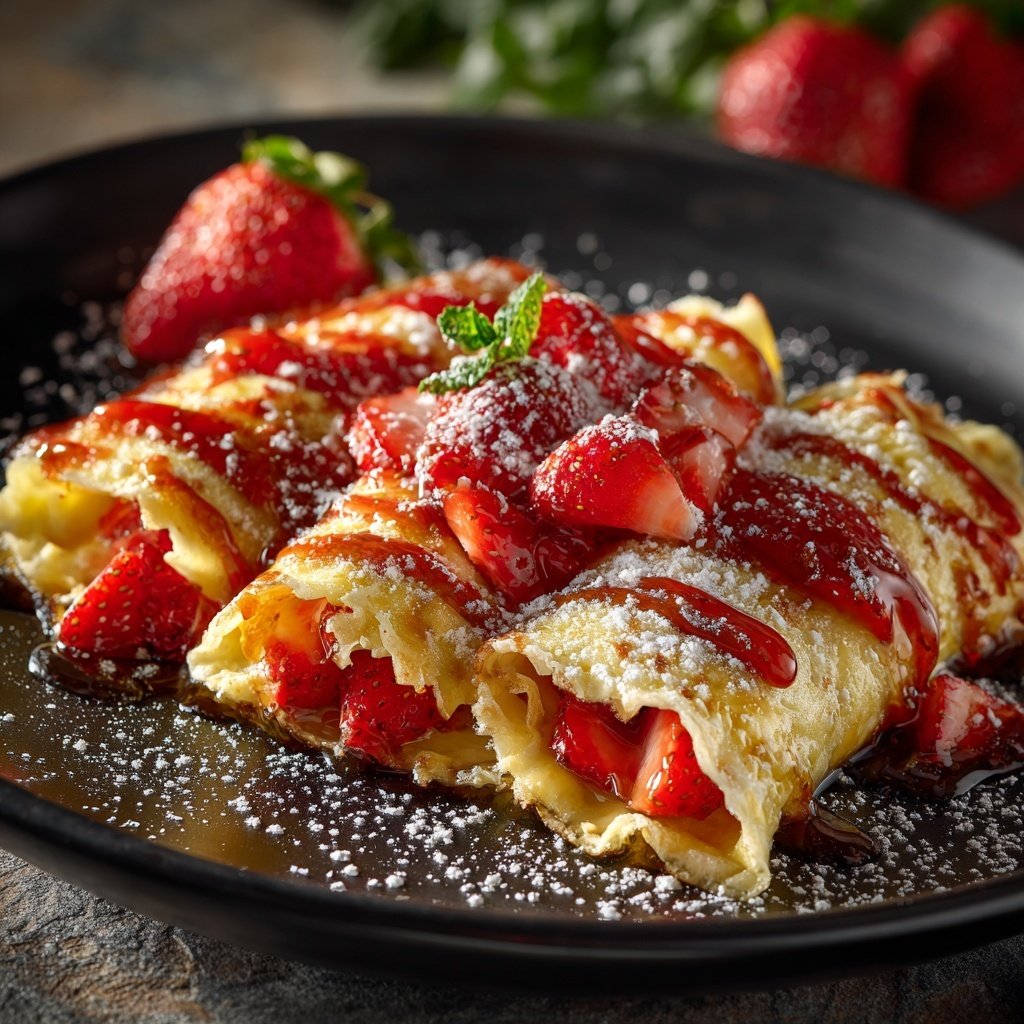Lemon Ricotta Strawberry Crespelle