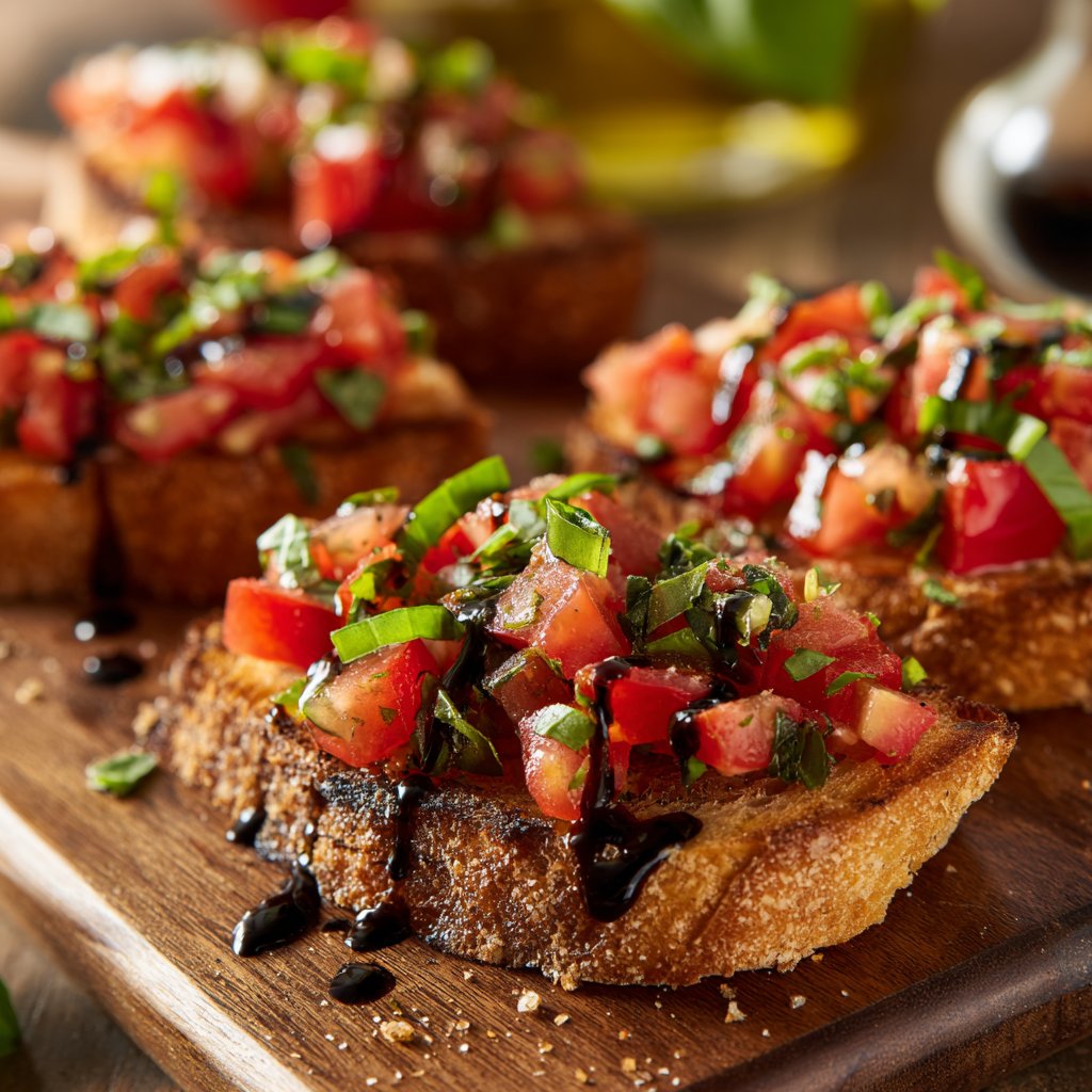 Homemade Tomato Basil Bruschetta