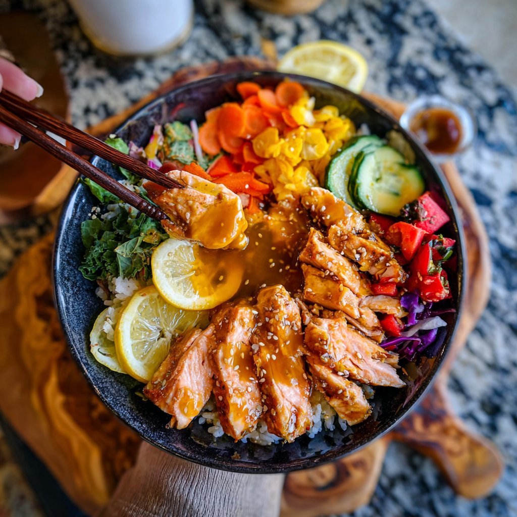 Honey Lemon Salmon Bowl