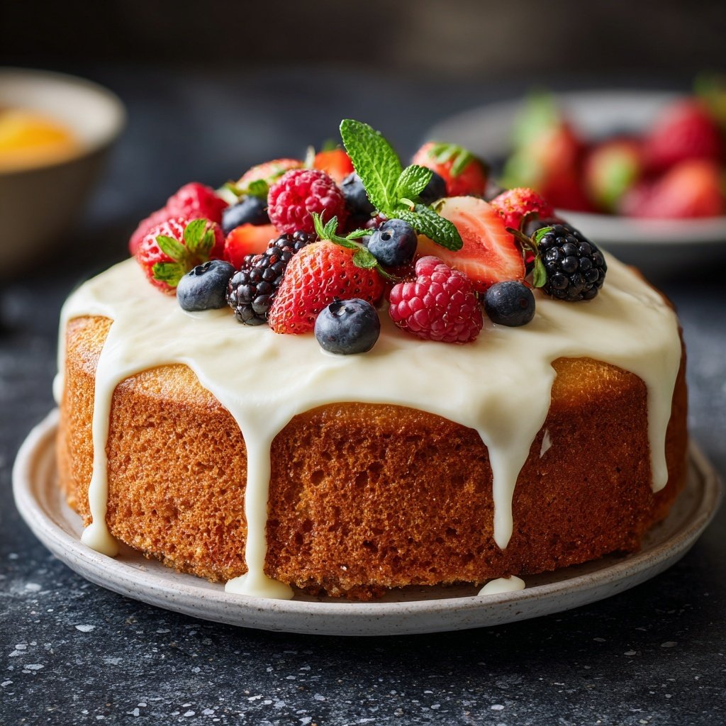 Dessert Vanilla Sponge Cake